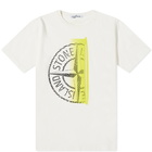 Stone Island Junior Compass Logo T-Shirt in Natural