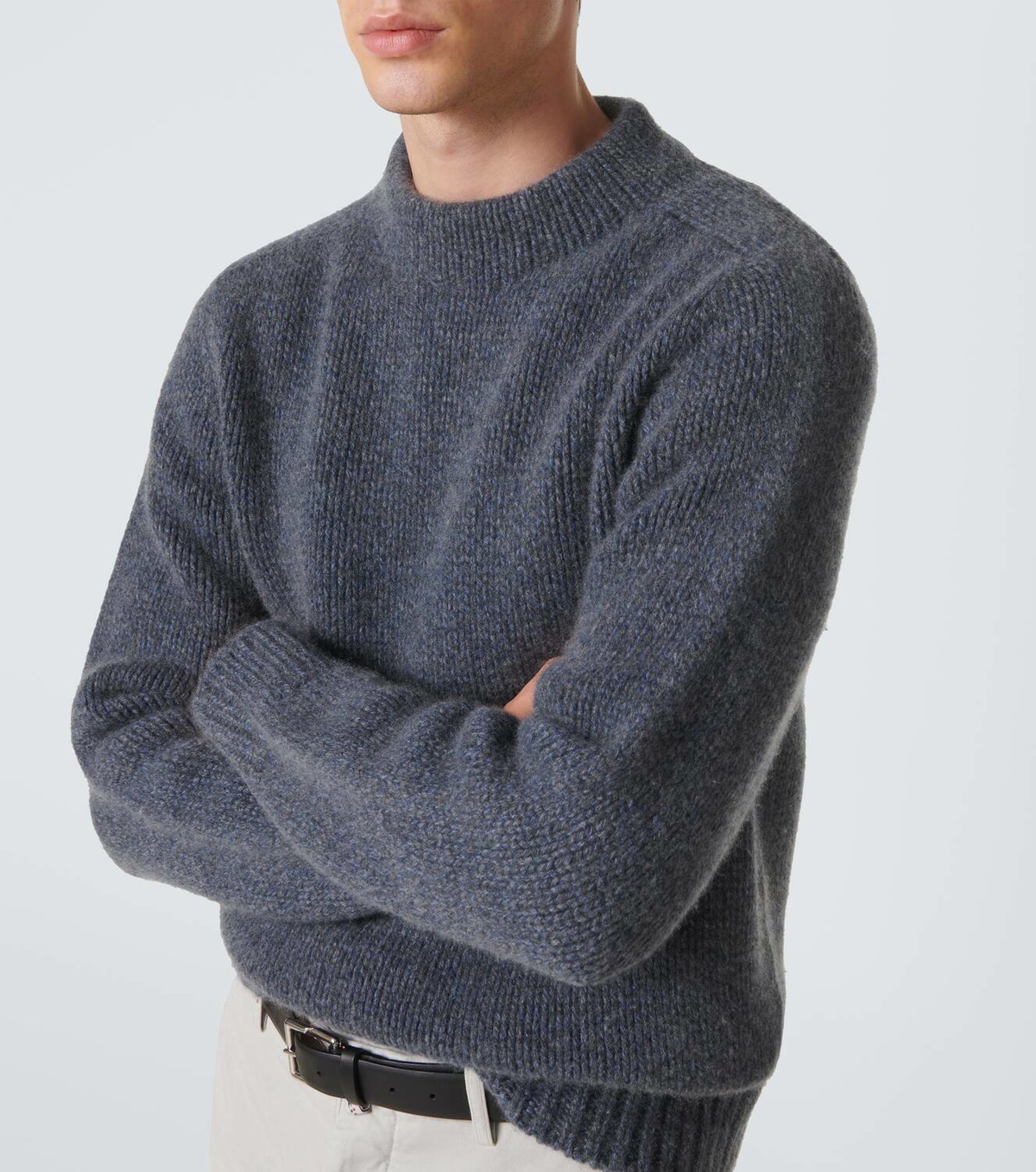 ブリオーニ Brioni グレー カシミヤ セーター M 定価24万 Brioni Cashmere mouliné sweater Brioni