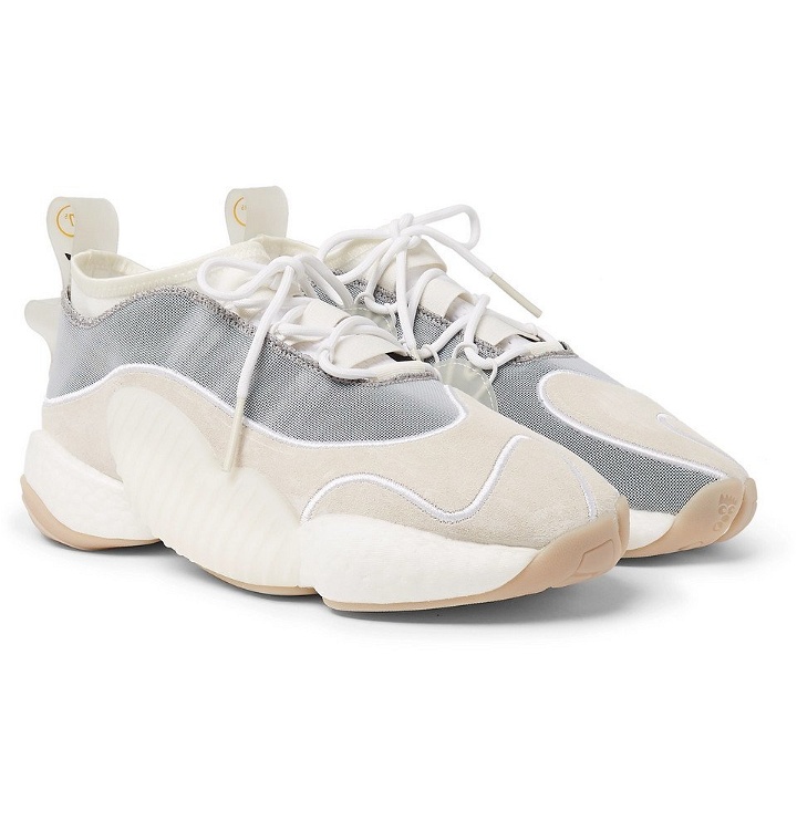 Photo: adidas Consortium - Bristol Studio Crazy BYW LVL II Suede and Mesh Sneakers - Men - Off-white