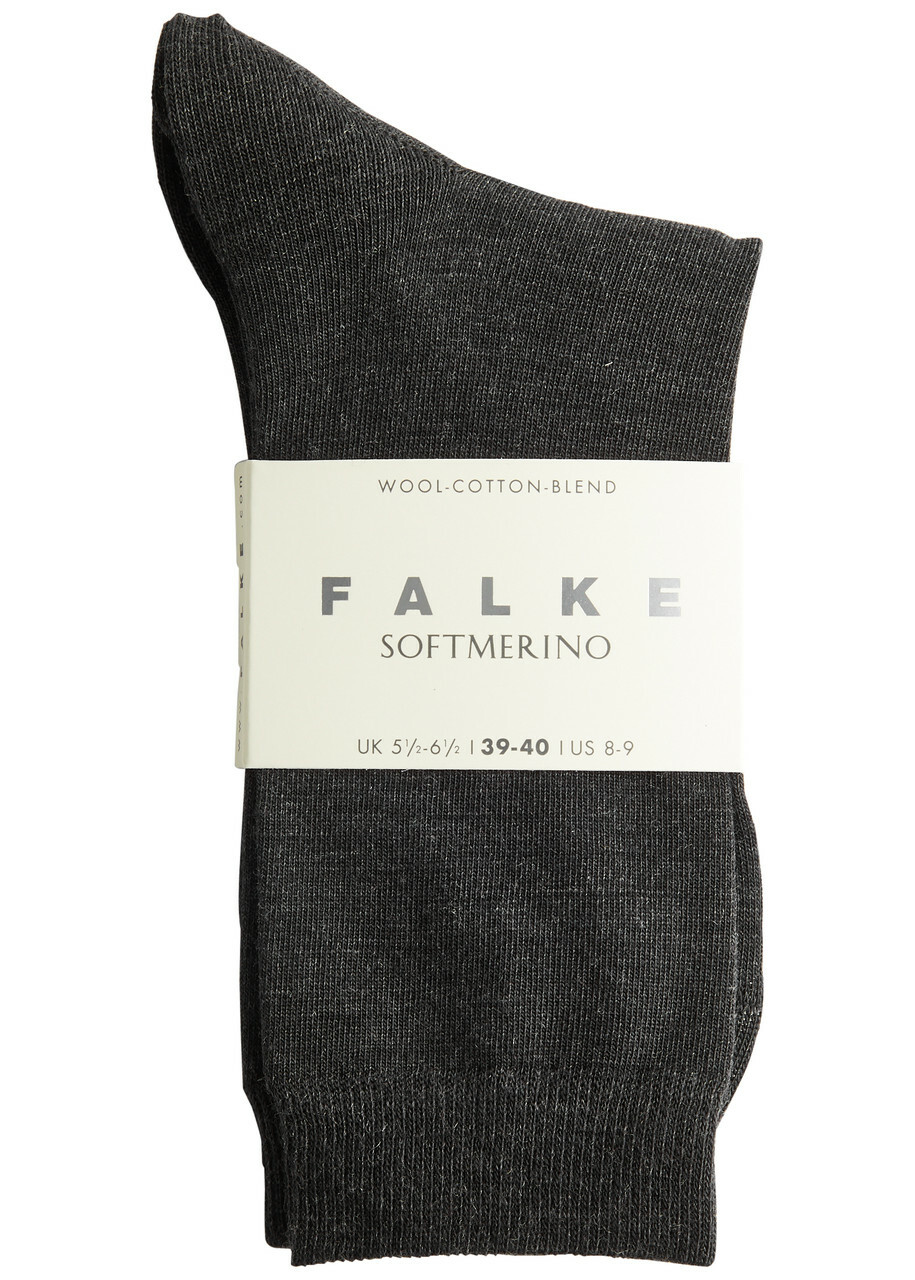 Falke Soft Merino Wool-blend Socks Anthracite 39-40 (IT39 40 / UK6