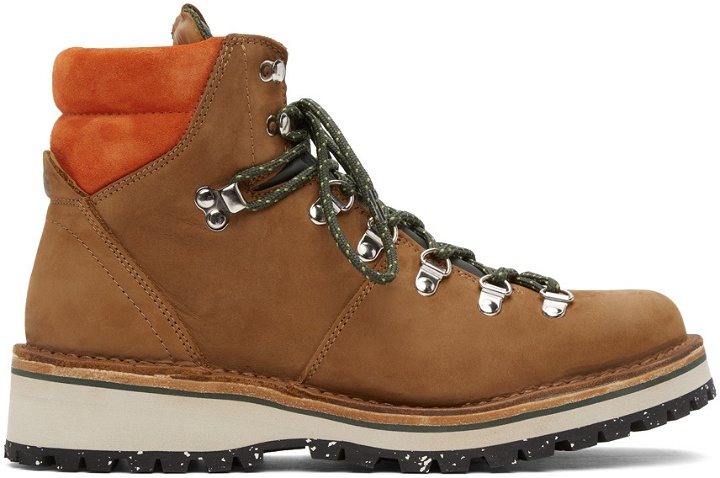 Photo: PS by Paul Smith Brown Nubuck Ash Lace-Up Boots