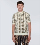 Dolce&Gabbana Printed silk polo shirt