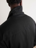 TOM FORD - Suede-Trimmed Cotton-Blend Twill Jacket - Black