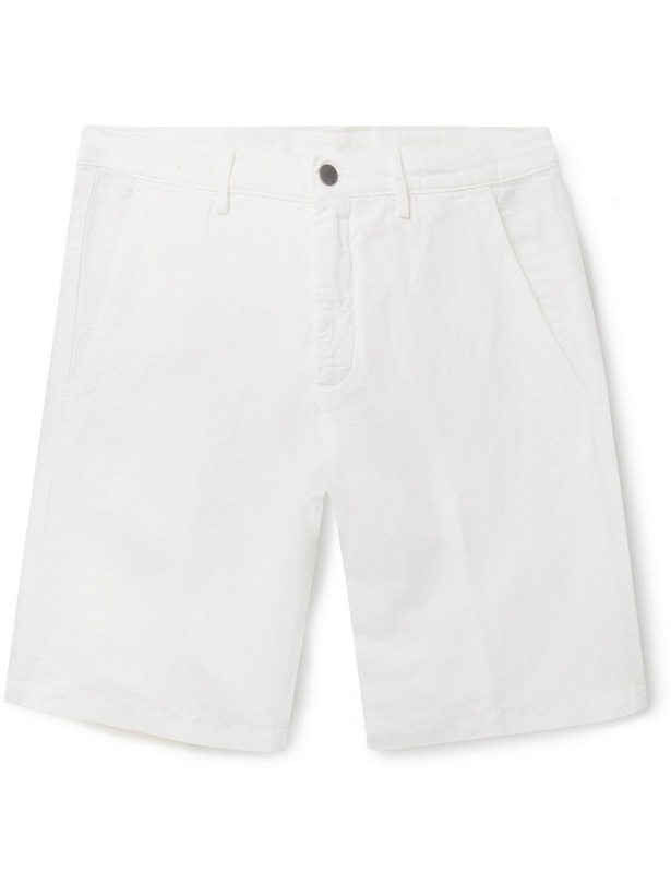 Photo: MASSIMO ALBA - Slim-Fit Linen and Cotton-Blend Shorts - Neutrals