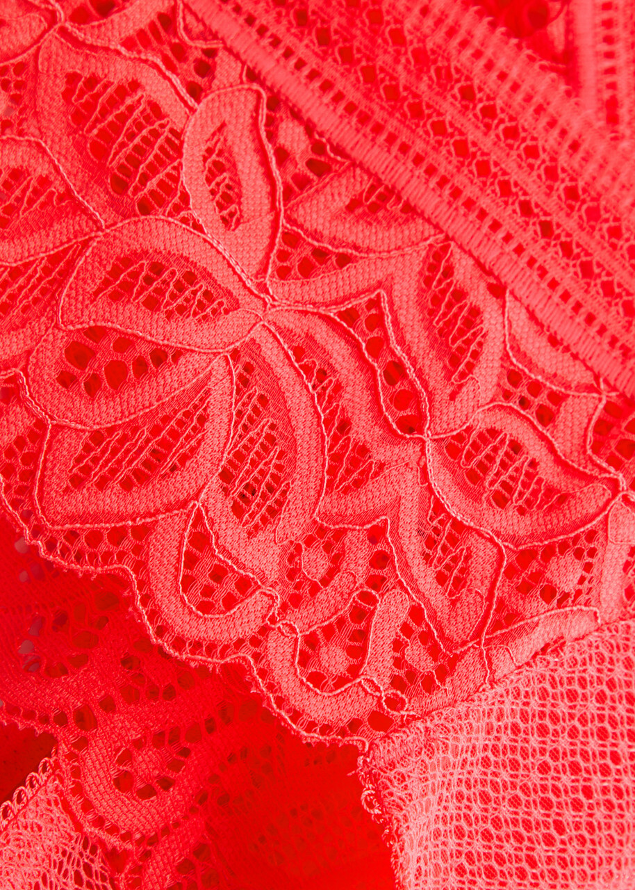 Wacoal Raffine Lace Tanga Thong Red