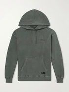Neighborhood - Logo-Embroidered Garment-Dyed Cotton-Jersey Hoodie - Gray
