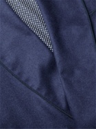 PAUL STUART - Piped Cashmere Robe - Blue