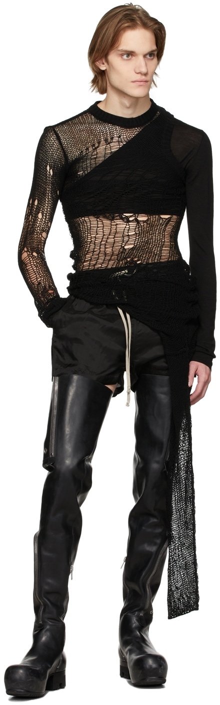 Rick Owens Black Banana Net Sweater Rick Owens