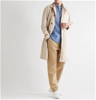 Aspesi - Faux Suede-Trimmed Garment-Dyed Shell Coat - Neutrals