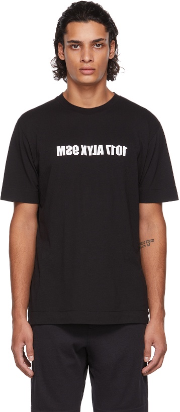 Photo: 1017 ALYX 9SM Black & White Mirrored Logo T-Shirt