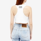 VTMNTS Women's Barcode Crop Tank Top in White