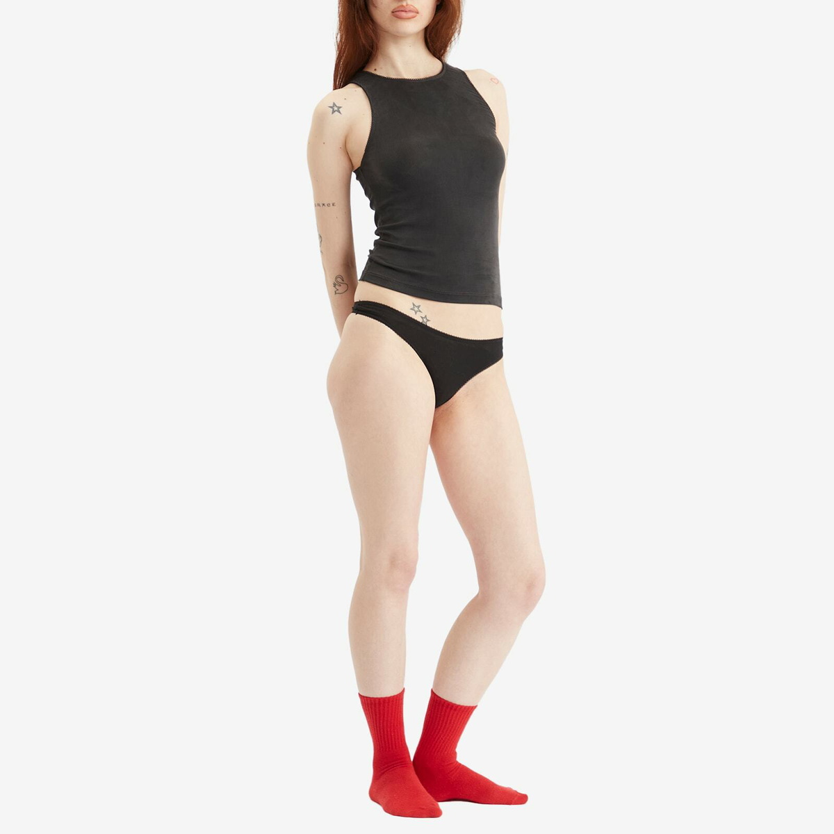 Fruity Booty Women's Commando Thong in Black
