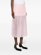 Gucci Pink Layered Silk-Tweed Midi Skirt