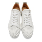 Christian Louboutin White Louis Junior Spikes Sneakers