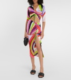 Pucci Ruched printed crop top