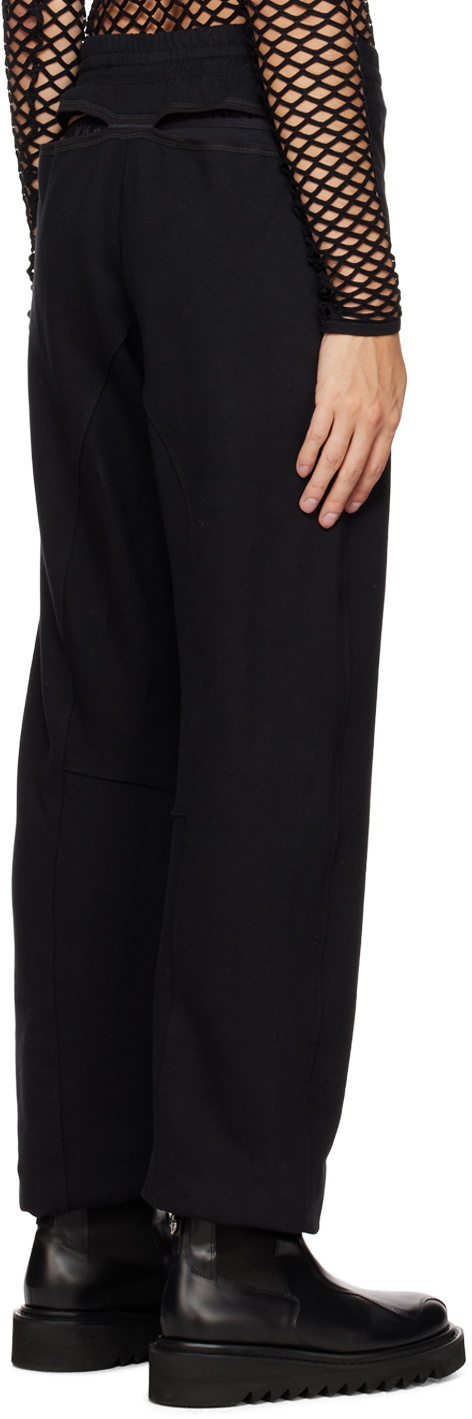 Parnell Mooney SSENSE Exclusive Black V-Line Lounge Pants