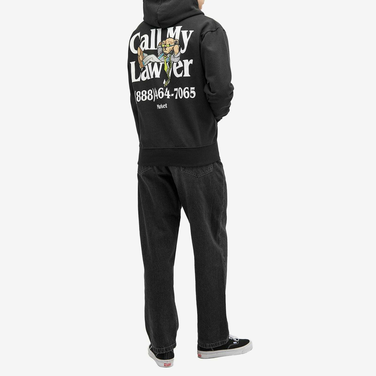 MARKET Men's Better Call Bear Hoodie in Black