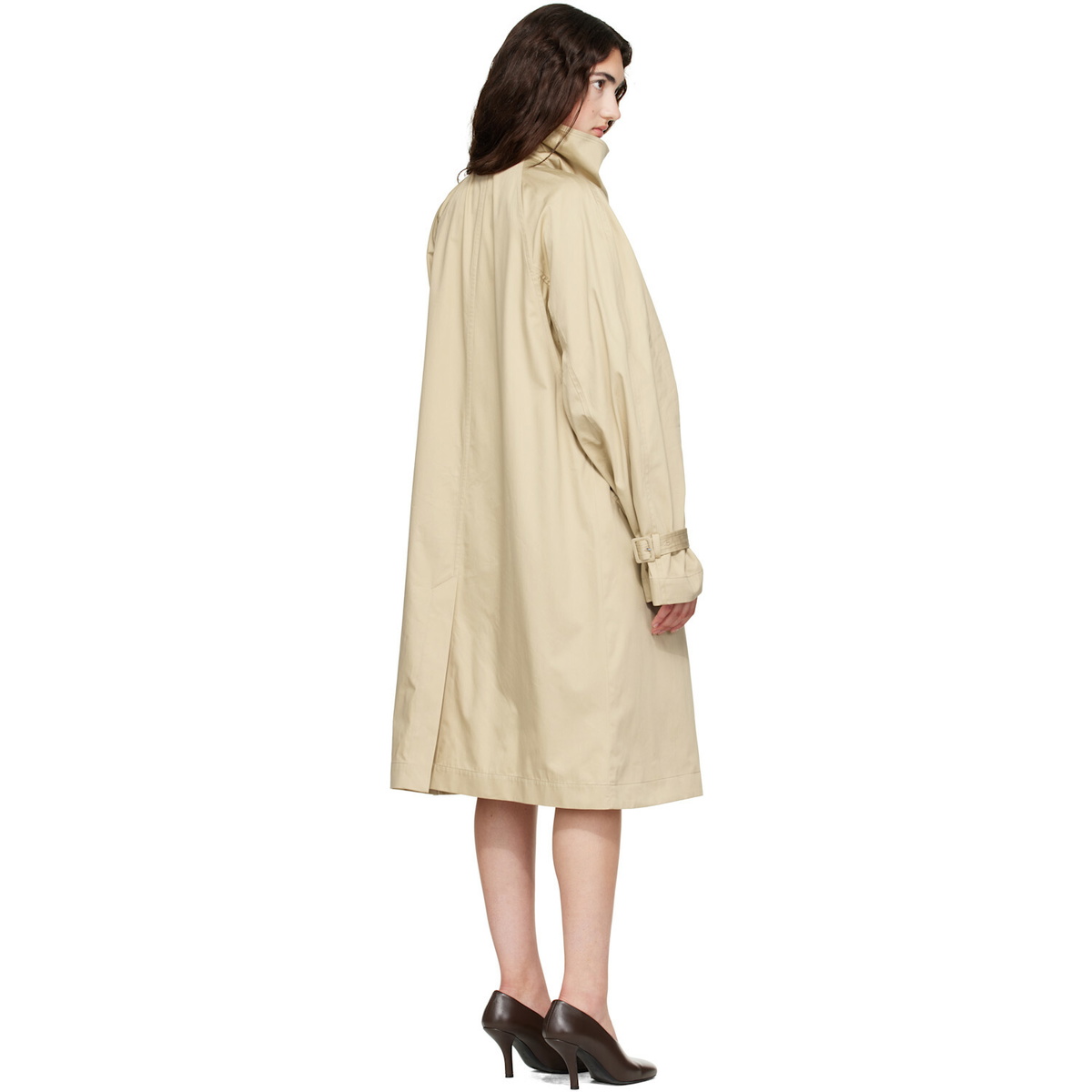 TOTEME Beige Oversized Cotton Trench Coat