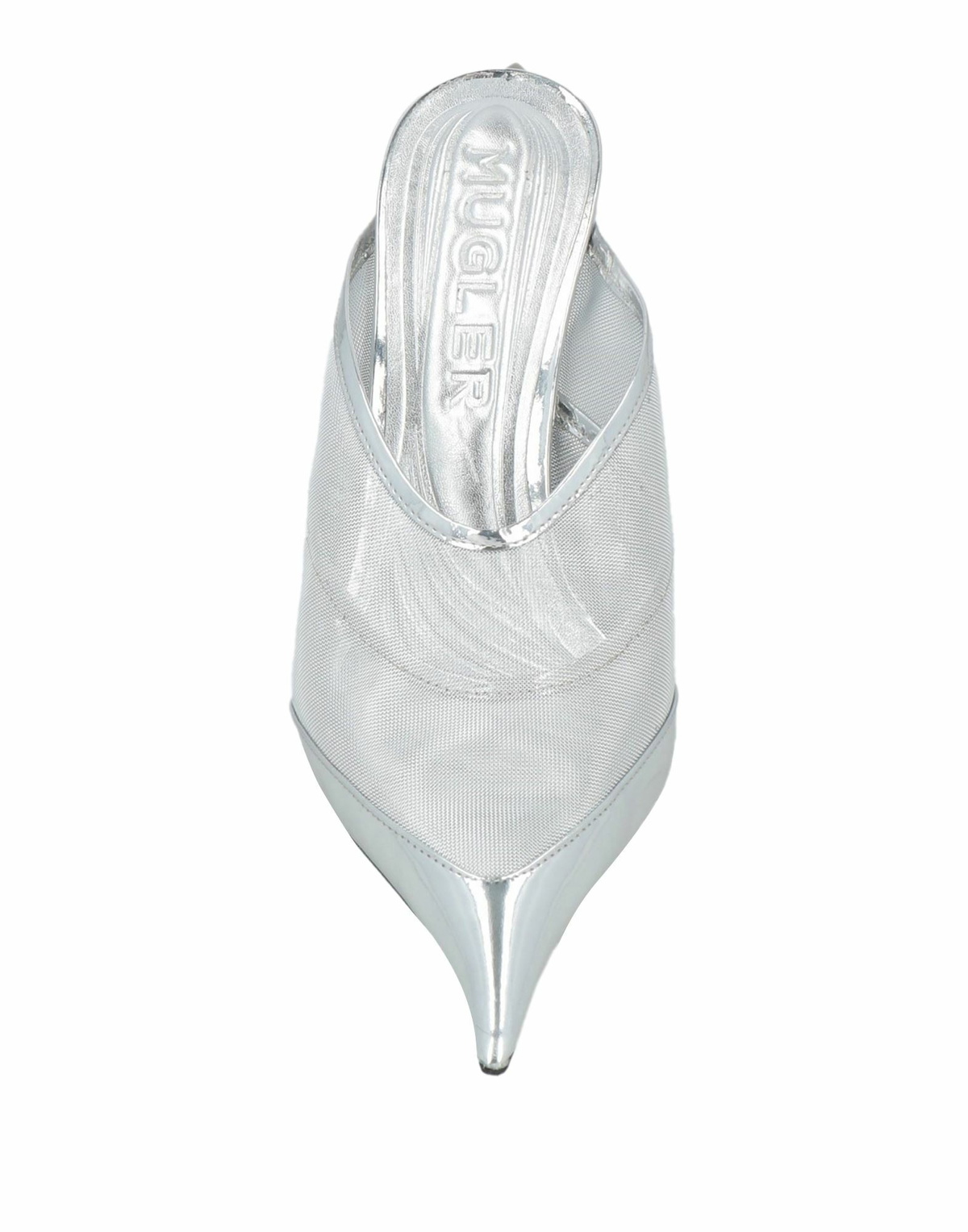 Mugler Womens Mules & Clogs in Silver