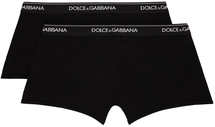 Photo: Dolce & Gabbana Two-Pack Black Boxer Briefs