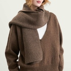 Baserange Women's Mea Merino Wool Scarf in Burel Brown 