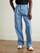 Marni - Wide-Leg Pleated Jeans - Blue