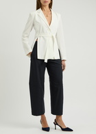 High Minority Pinstriped Stretch-jersey Trousers Navy