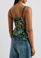 Marques' Almeida Floral Brocade Corset top Multicoloured