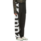 Faith Connexion SSENSE Exclusive Black Kappa Edition Baggy Lounge Pants