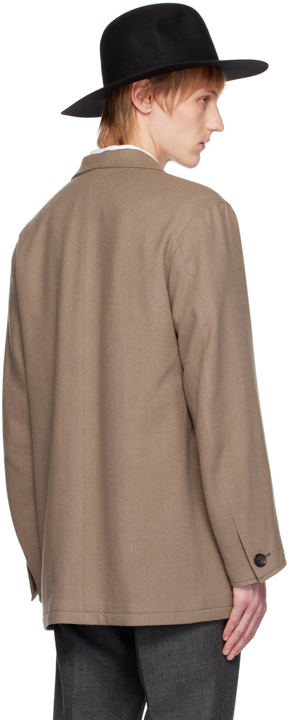 The Letters Brown Single-Breasted Blazer