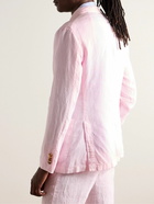 Boglioli - Unstructured Garment-Dyed Linen Suit Jacket - Pink