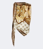 La DoubleJ Full-On printed silk twill top