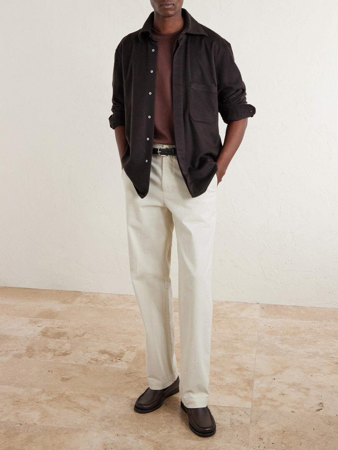 Loro Piana - Ray Cotton-Jersey T-Shirt - Burgundy
