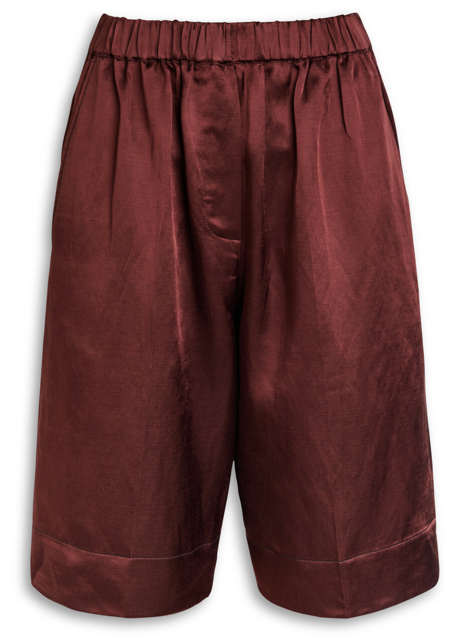 Day Birger ET Mikkelsen Denny Satin-twill Shorts Burgundy