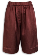 Day Birger ET Mikkelsen Denny Satin-twill Shorts Burgundy