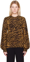 Stella McCartney Yellow Cheetah Print Crewneck