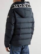 Moncler - Cardere Logo-Print Quilted Shell Hooded Down Jacket - Black