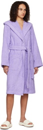 Bottega Veneta Purple Intreccio Bathrobe