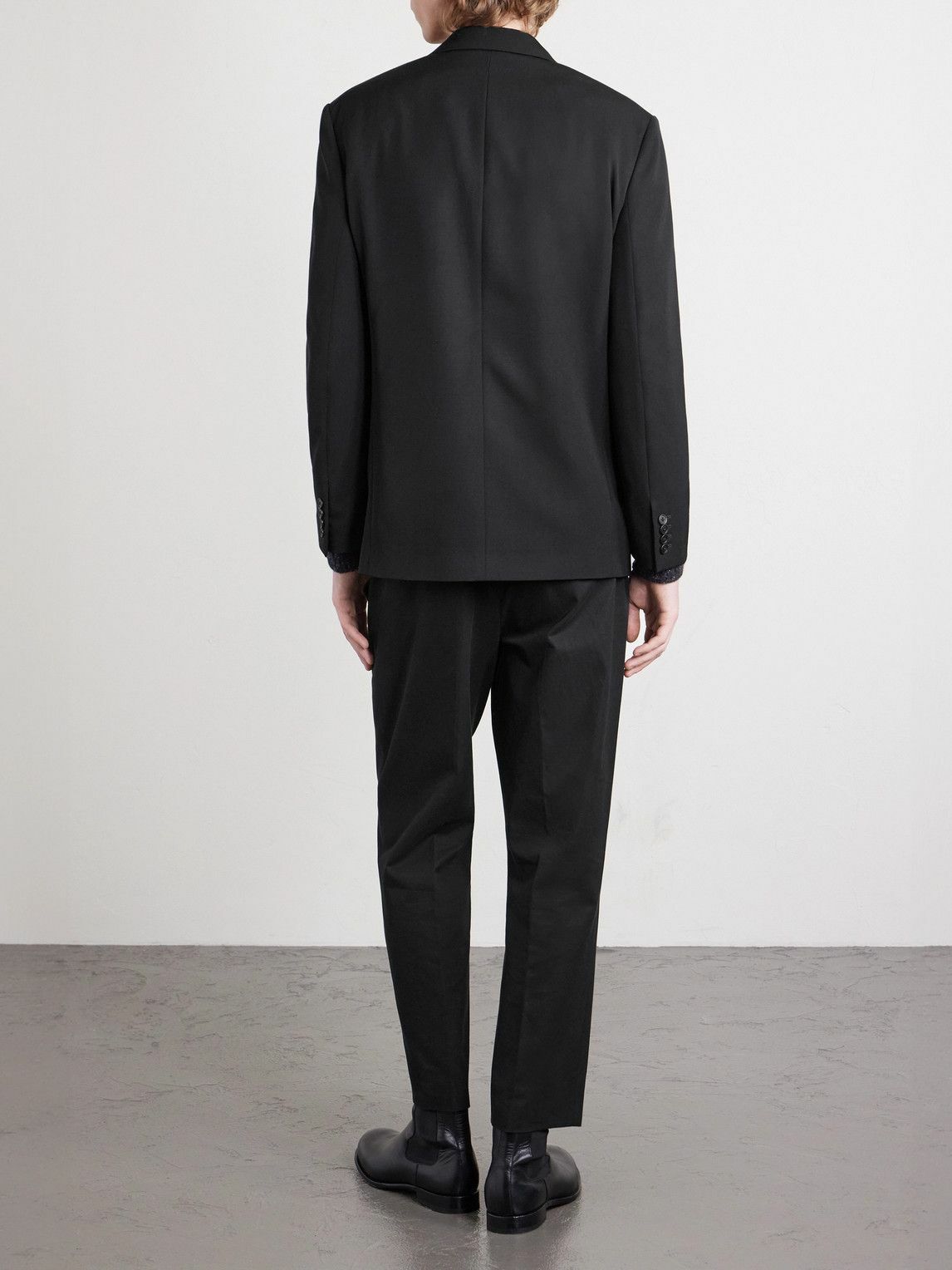 The Row - Perin Double-Breasted Wool-Gabardine Blazer - Black
