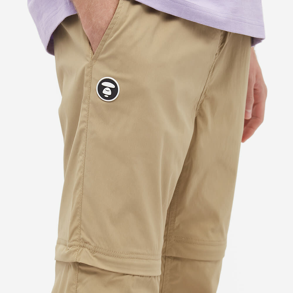 Men's AAPE Woven Zip Off Tech Pant in Beige AAPE by A Bathing Ape