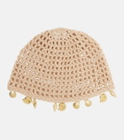 Oséree Embellished crochet cotton hat