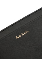 Paul Smith Signature Striped Leather Card Holder - Black - One Size
