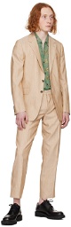 Dries Van Noten Tan Notched Suit