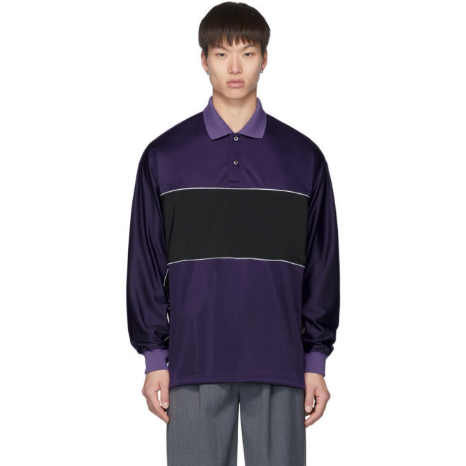 Photo: Name. Purple Polo Long Sleeve Shirt