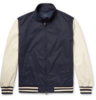 Incotex - nanamica Colour-Block Twill Bomber Jacket - Storm blue