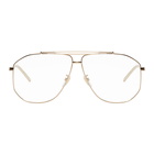 Gucci Gold Metal Square Glasses