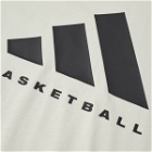 Adidas Basketball Logo T-Shirt in Talc