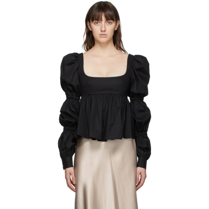 Brock Collection Black Roero Blouse Brock Collection