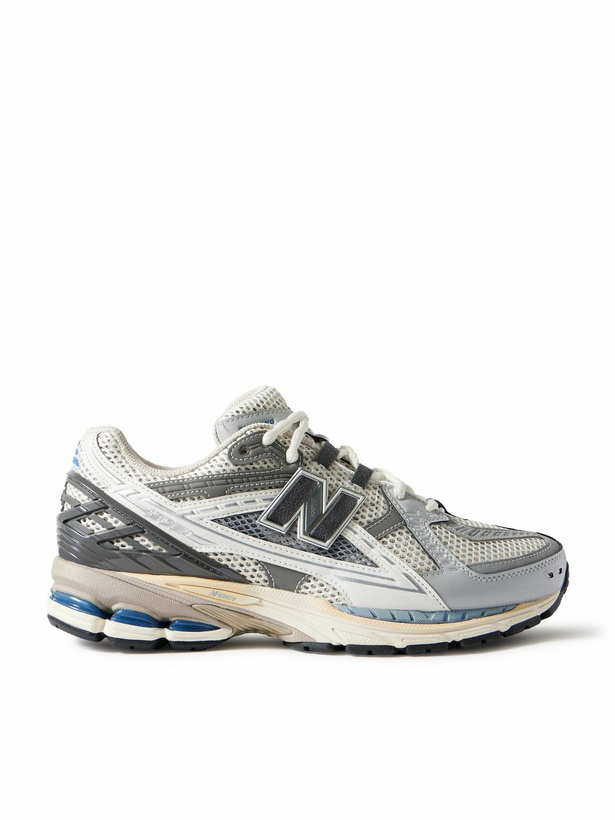 Photo: New Balance - 1906 Rubber- and Leather-Trimmed Mesh Sneakers - Gray