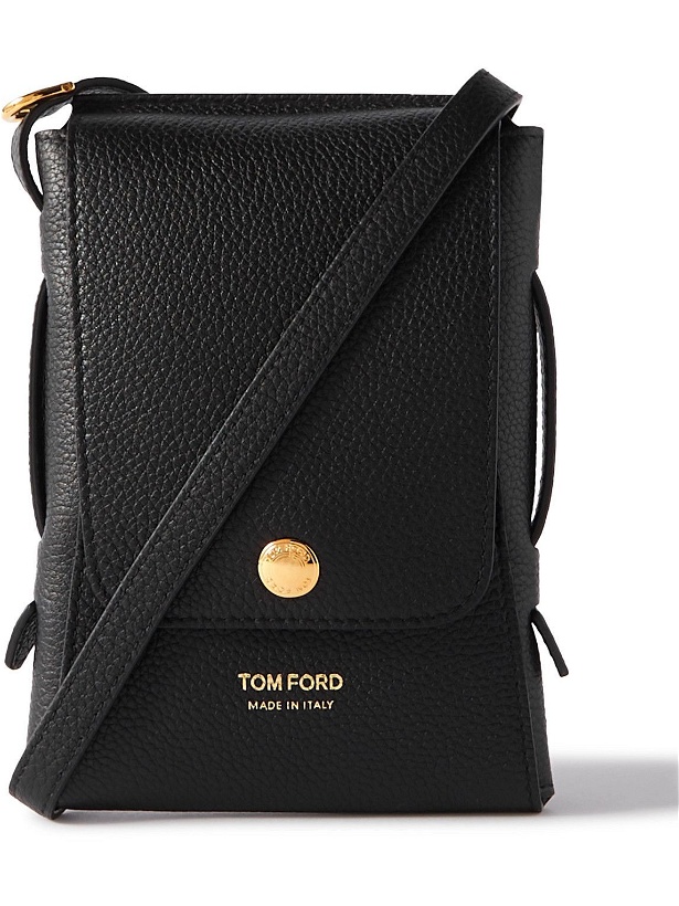 Photo: TOM FORD - Pebble-Grain Leather Messenger Bag